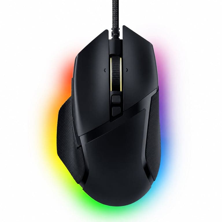 Razer Basilisk V3 vezetékes gaming egér fekete, RGB világítás, 26K DPI, 11 — hibás, részben működik: hibás görgő (állapot: lásd a 2. képet)