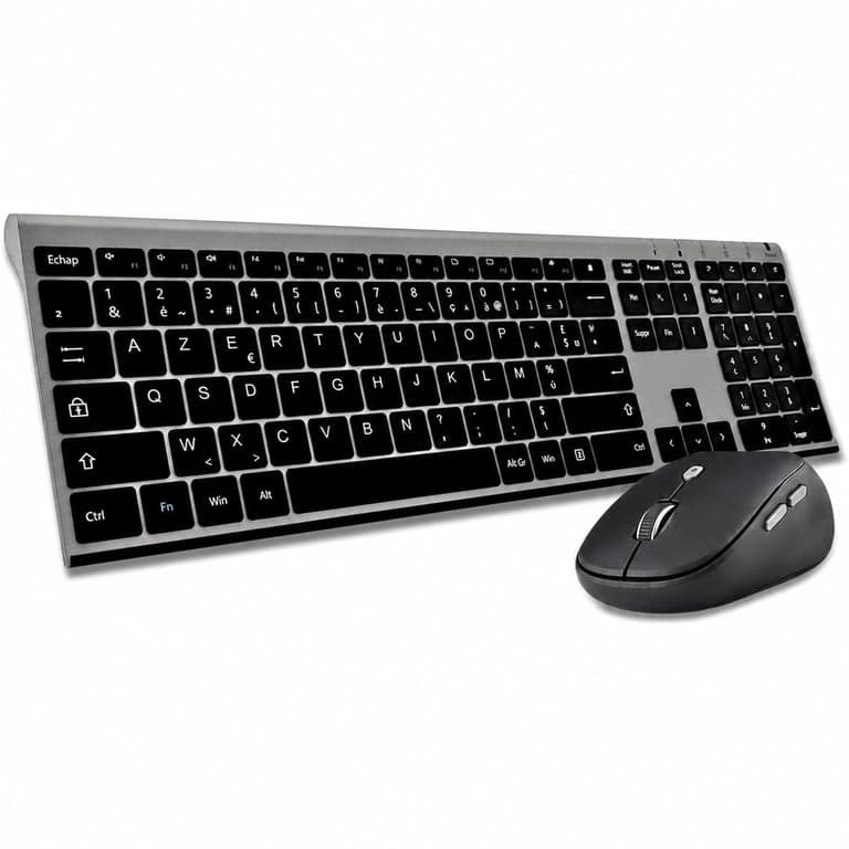 Bluestork Graphic Smart Dongle vezeték nélküli billentyűzet és egér szett, fekete, USB stick nélkül értékesítve (állapot: lásd a 2. képet)