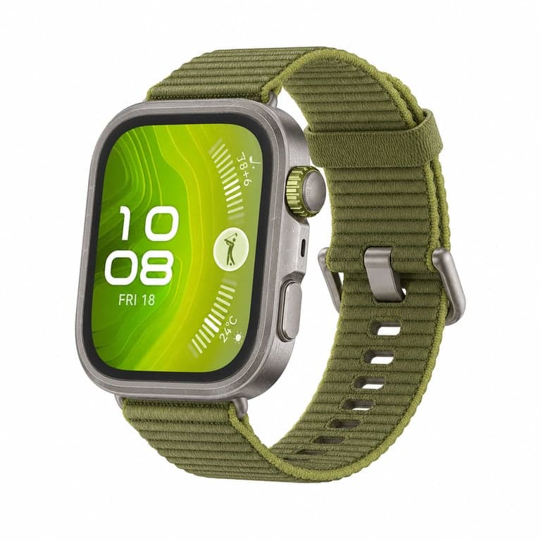 HUAWEI Watch FIT 4 Pro okosóra fekete színben, zafírüveg és titán tok, EKG, GPS, akár 10 napos — Kisebb karcok (állapot: lásd a 2. képet)