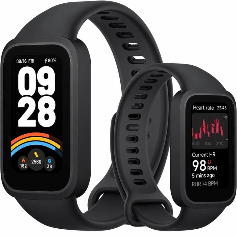 Xiaomi Smart Band 9 Active okoskarkötő fekete - nem tesztelt, töltőkábel — teszteletlen (Nincs hozzá toltőkábel) (állapot: lásd a 2. képet)