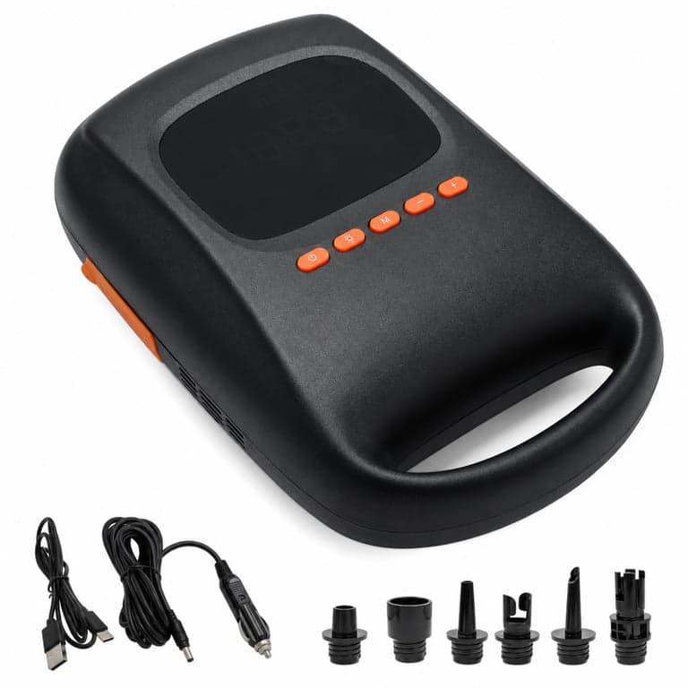 Technaxx TX-266 Elektromos Akkumulátoros SUP Pumpa 20 PSI, 7500 mAh, 6 — hibás, alkatrésznek: Nem kapcsolbe (állapot: lásd a 2. képet)