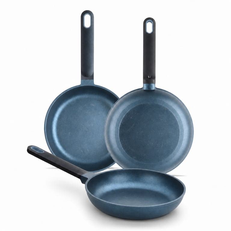 BRA Daily Pro öntött alumínium serpenyő szett 3 db (20-24-28 cm) tapadásmentes — Kisebb karcok találhatók (állapot: lásd a 2. képet)