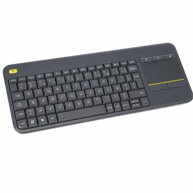 Logitech K400 Plus vezeték nélküli billentyűzet érintőpaddal, AZERTY francia — Nincs hozzá Bluetooth stick! (állapot: lásd a 2. képet)