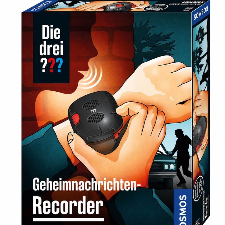 Die drei ??? Geheimnachrichten-Recorder KOSMOS titkos üzenetrögzítő detektív — teszteletlen (elem nincs hozzá) (állapot: lásd a 2. képet)