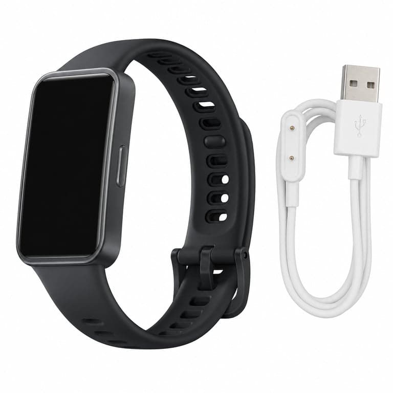 HUAWEI Band 10 okosóra fekete színben, 1,47 colos kijelző, 14 napos — hibás, részben működik: nem működő kijelző (állapot: lásd a 2. képet)