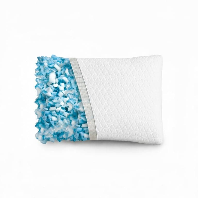 EGOHOME Memóriahabos Párna 40x80 cm, Aprított Memory Foam, Oldalsó, Háti és Hasi Alvóknak, Mosható Huzattal, szett — 1 db-os szett