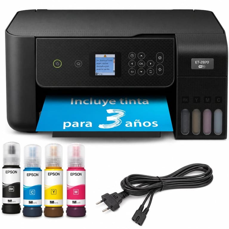 Epson EcoTank ET-2870 A4 Wi-Fi tintatartályos multifunkciós — hibás, alkatrésznek: nyomtatófej-hibajelzés (állapot: lásd a 2. képet)