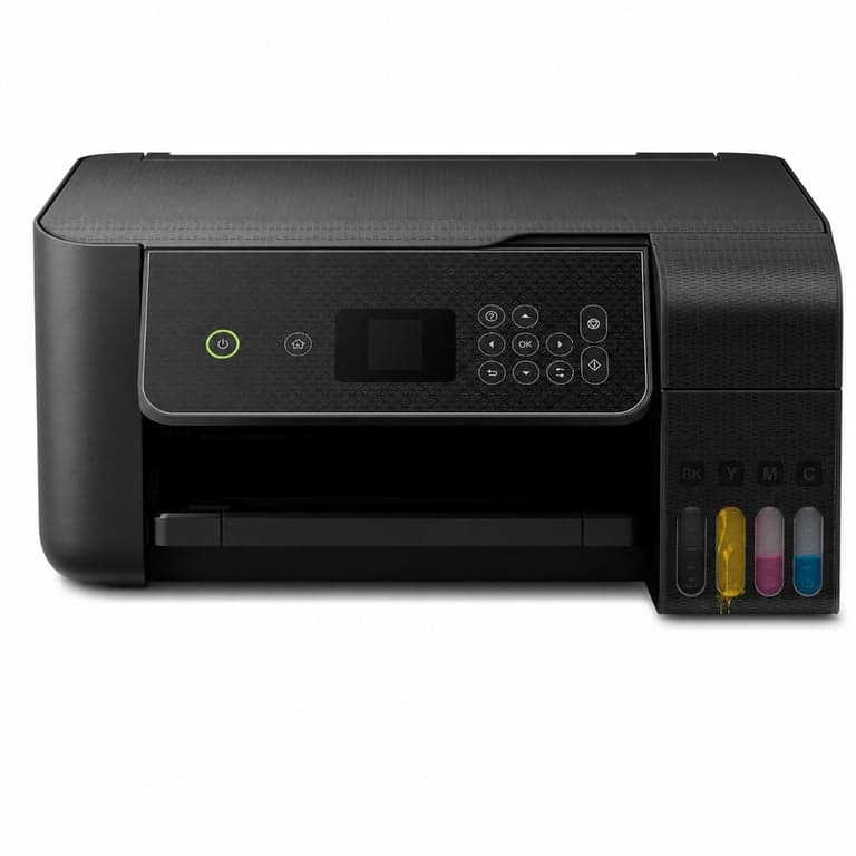 Epson EcoTank ET-2870 A4 Wi-Fi tintatartályos — Tintakészlet el van használva és a sárga ki van folyva (állapot: lásd a 2. képet)