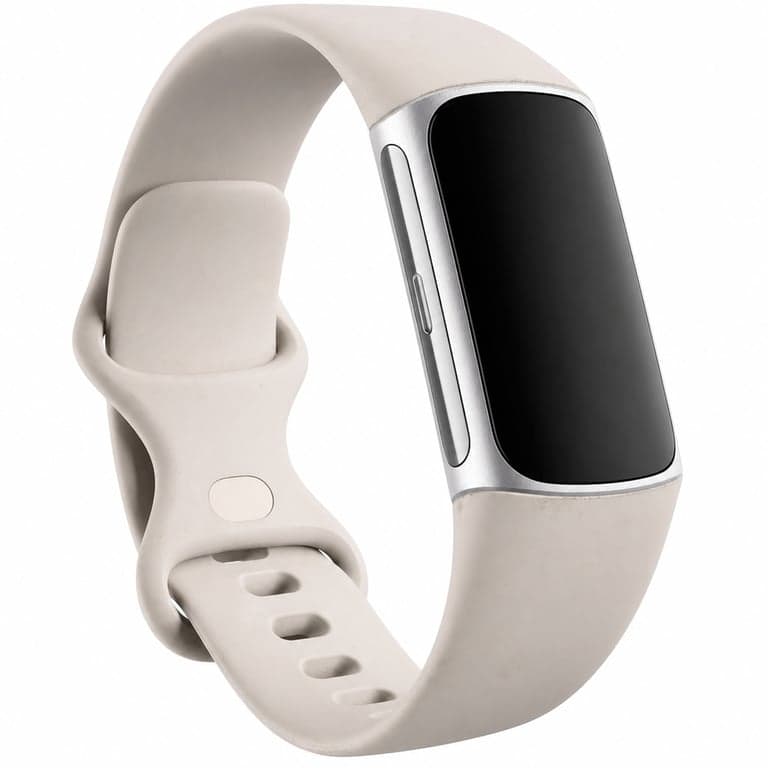Fitbit Charge 6 aktivitásmérő porcelán/ezüst alumínium - használt, kopott állapot, hiányos — kopott használt (állapot: lásd a 2. képet)