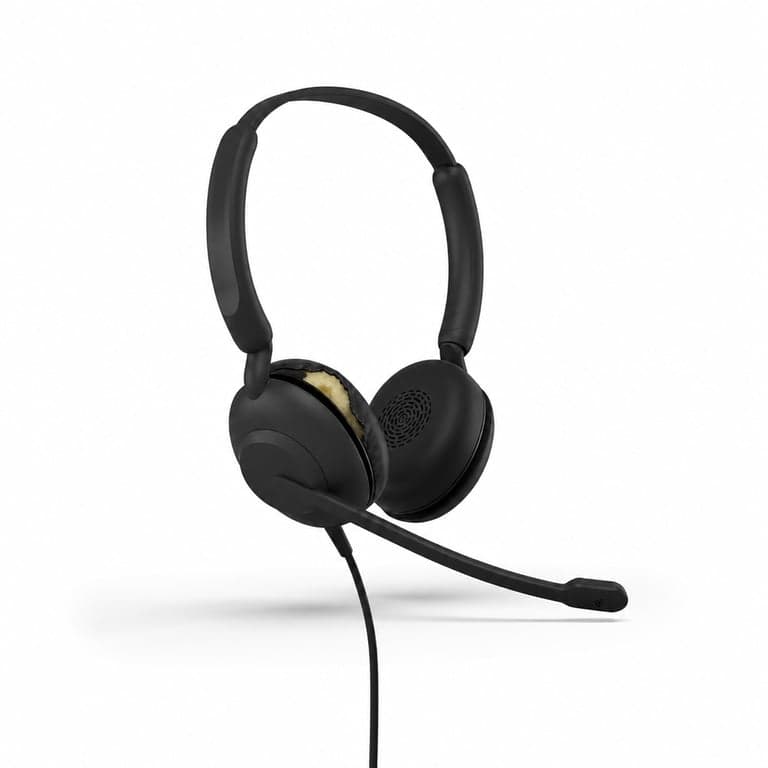 Jabra Evolve 10 Vezetékes Headset USB-A — alkatrésznek / bontóra: Szakadt a ful parna belseje bal fulnel resz (állapot: lásd a 2. képet)