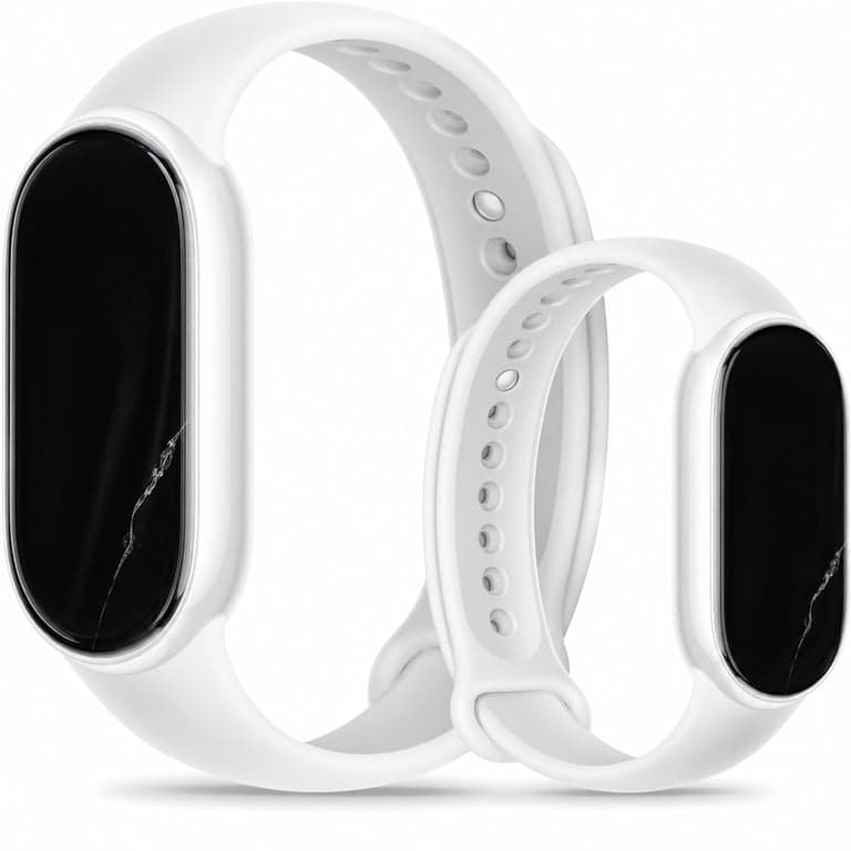 Xiaomi Smart Band 10 fitneszkarkötő 1,72" AMOLED Ceramic Edition Pearl — hibás, alkatrésznek: törött kijelző (állapot: lásd a 2. képet)
