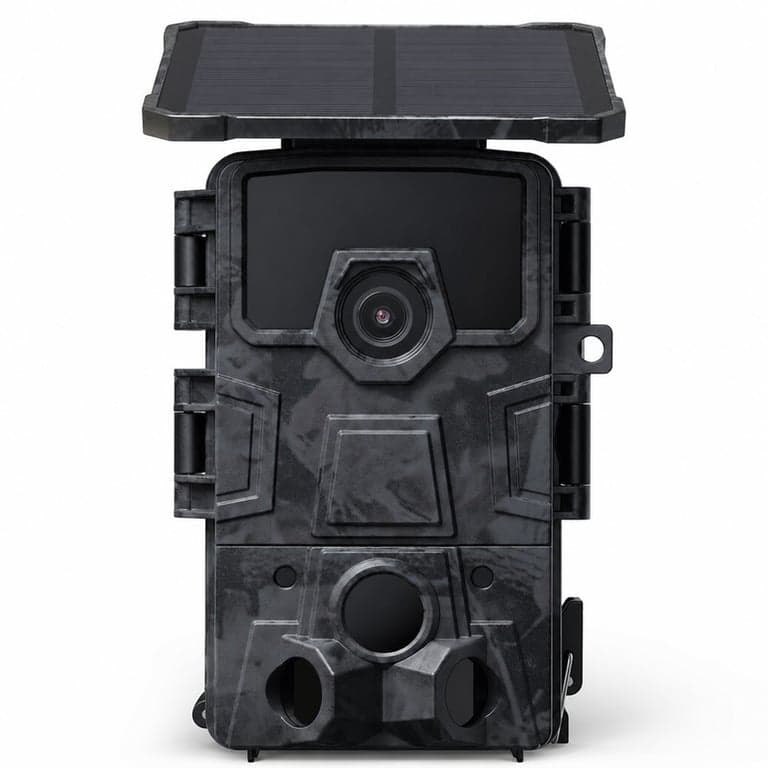 CEYOMUR 4K 30fps Napelemes Vadkamera Wi-Fi 6, 64MP, Mobilos App, 120° Látószög — 64GB-os SD-kártya hiányzik (állapot: lásd a 2. képet)