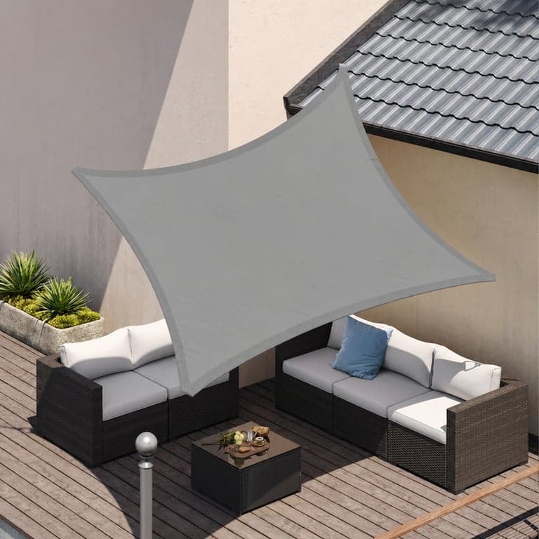 SONGMICS Napvitorla 2x3 m Vízálló 665 mm Vízoszlop 93% UV-védelem Szakadásálló Poliészter — Hiányzó kötelek (állapot: lásd a 2. képet)