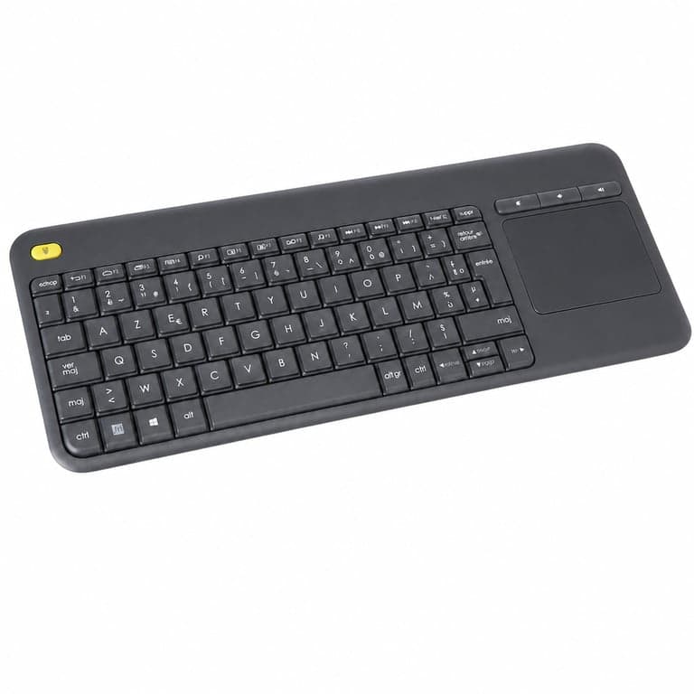 Logitech K400 Plus vezeték nélküli billentyűzet érintőpaddal, AZERTY francia kiosztás — stick nélkül eladó (állapot: lásd a 2. képet)