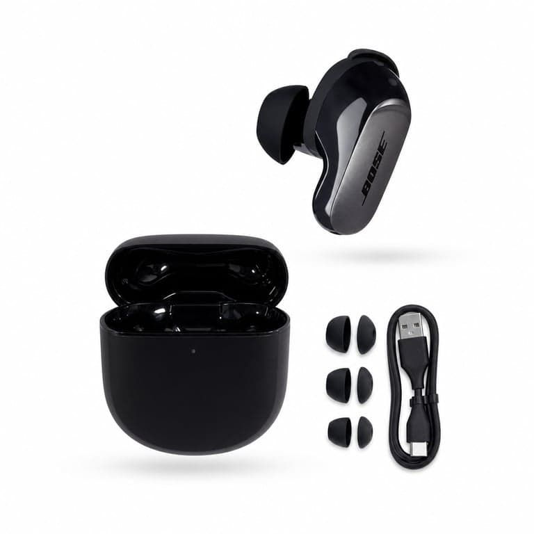 Bose QuietComfort Ultra Earbuds Bluetooth Fülhallgató — hibás, részben működik: bal fülhallgató nem működik (állapot: lásd a 2. képet)
