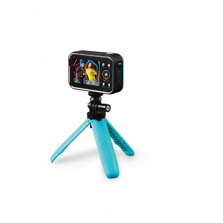 VTech KidiZoom Video Studio HD Gyerek Kamera Greenscreen Funkcióval, Kék - Hiányos (fotóállvány — a fotó állvány (állapot: lásd a 2. képet)