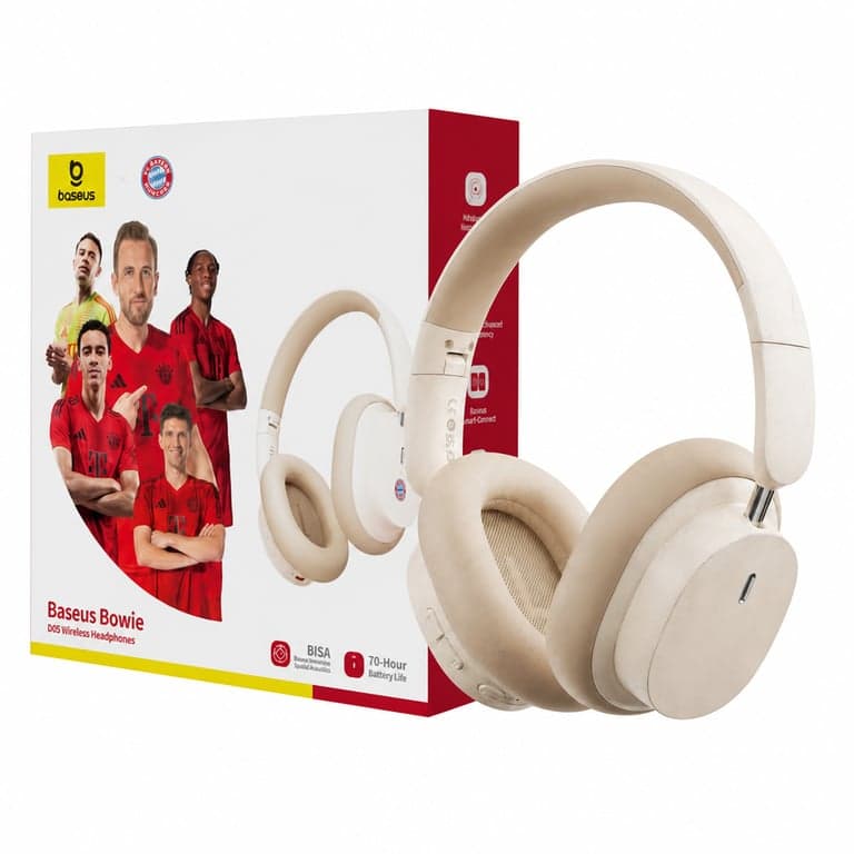 Baseus Bowie D05 Bluetooth fejhallgató, over-ear, 50 órás akkumulátor, ENC zajszűrés, összecsukható — hibás (állapot: lásd a 2. képet)