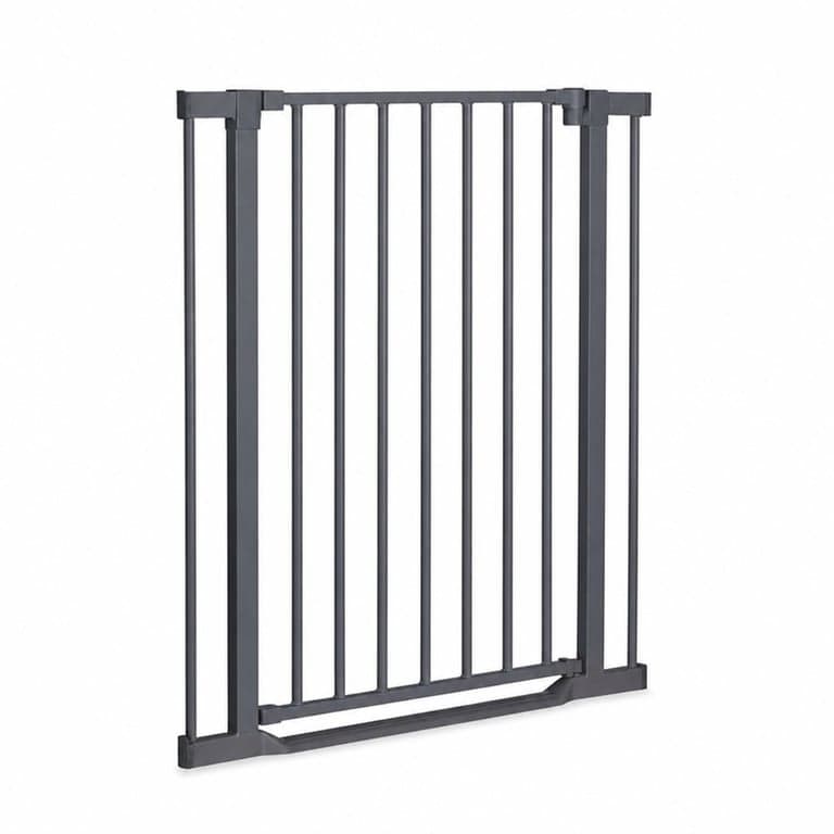 hauck Ajtóbiztonsági Rács Fúrás Nélkül Lapos Átlépővel, Sötétszürke (Dark Grey) — hiányzó rögzítő elemek (állapot: lásd a 2. képet)