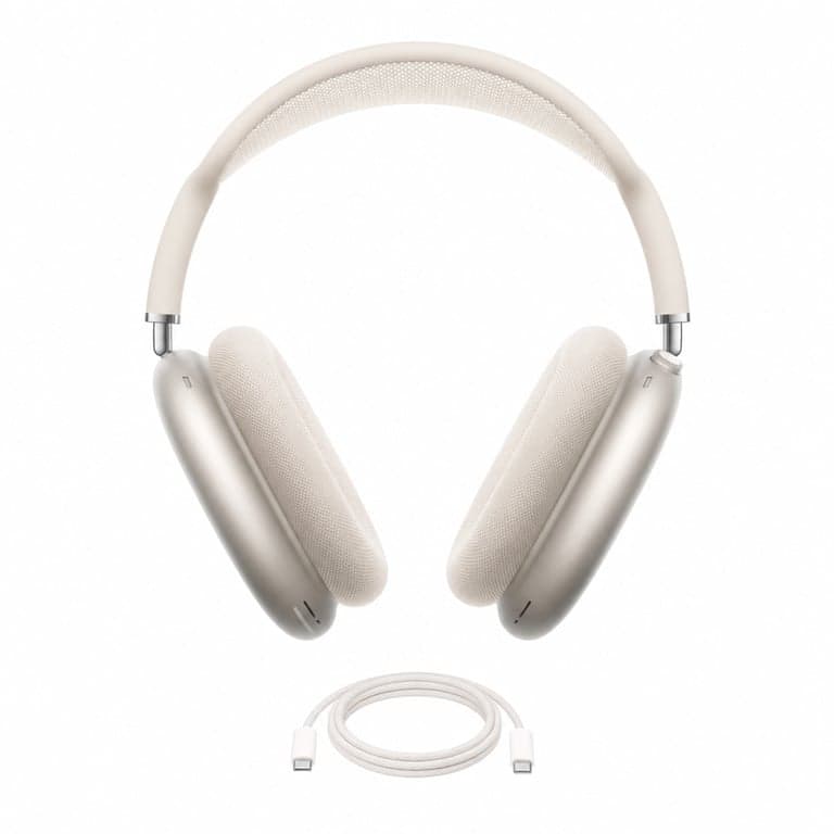 Apple AirPods Max 2 Vezeték nélküli Over-Ear Fejhallgató, Holdfény, Aktív — felhasználói névvel ellátva (állapot: lásd a 2. képet)