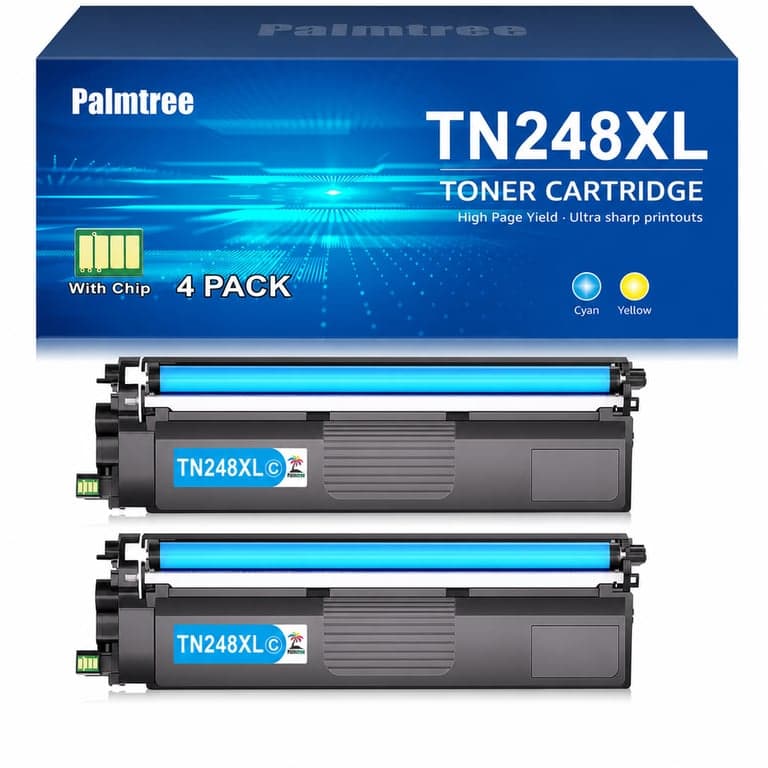 Palmtree TN248XL TN248 Kompatibilis Brother Toner Patron Csomag – Fekete és Magenta Nélkül – MFC-L3760CDW (állapot: lásd a 2. képet)