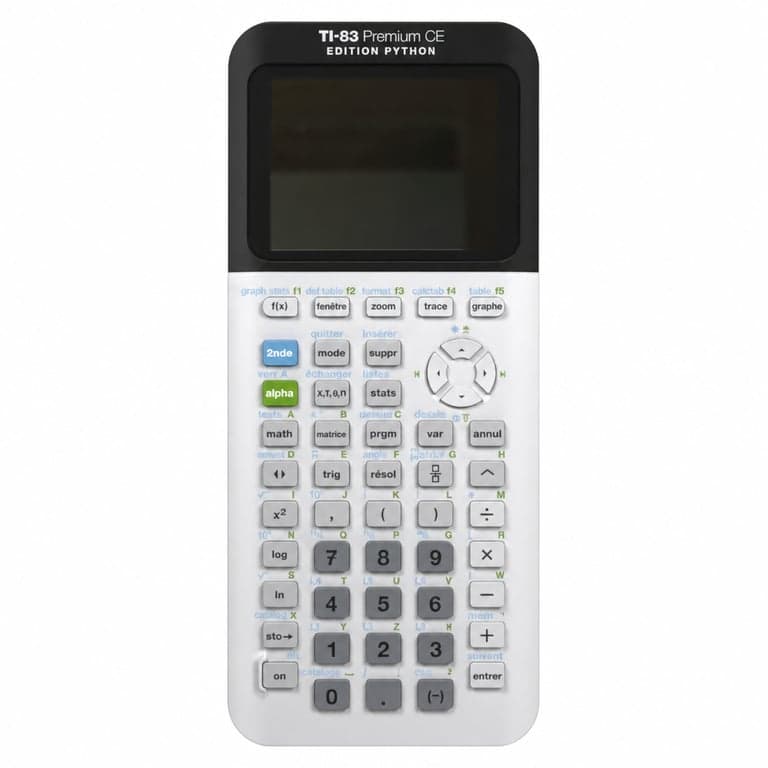 Texas Instruments TI-83 Premium CE Edition Python grafikus számológép, vizsgamód, színes — nem tartja a töltést, csak adapterről működik (használt)