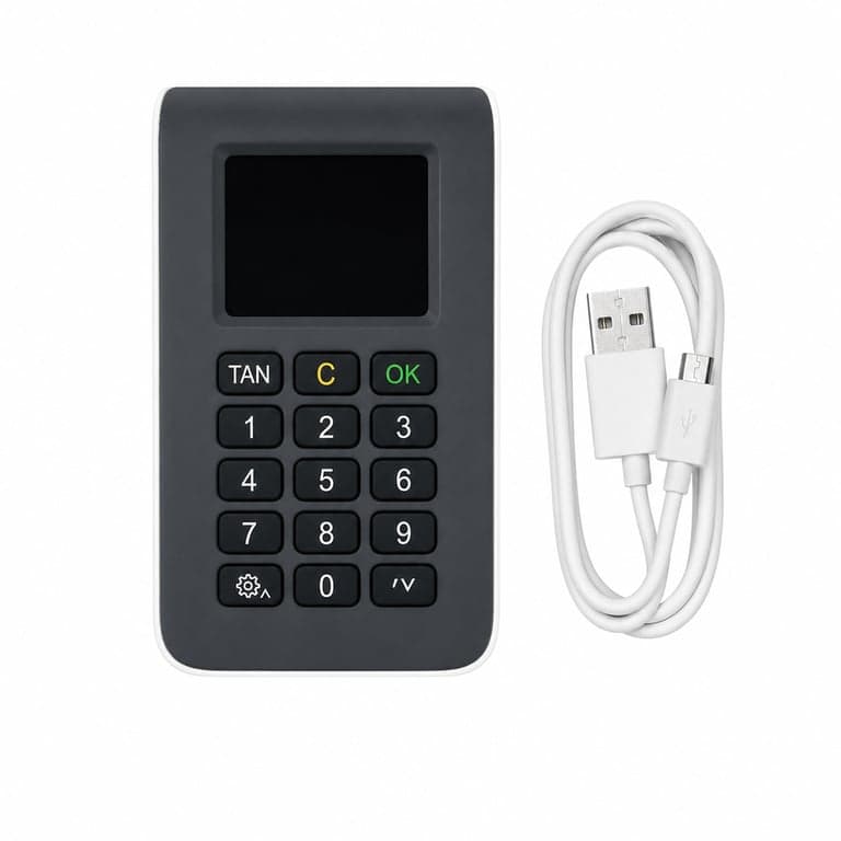 REINER SCT tanJack Photo QR chipTAN generátor online bankoláshoz — teszteletlen (elem nélkül, használati nyomok) (állapot: lásd a 2. képet)