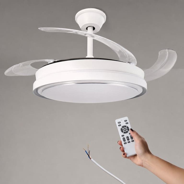 M mimotec Mennyezeti Ventilátor LED Világítással, Távirányítóval, DC Motor, 6 — hibás, alkatrésznek: nem működik (állapot: lásd a 2. képet)
