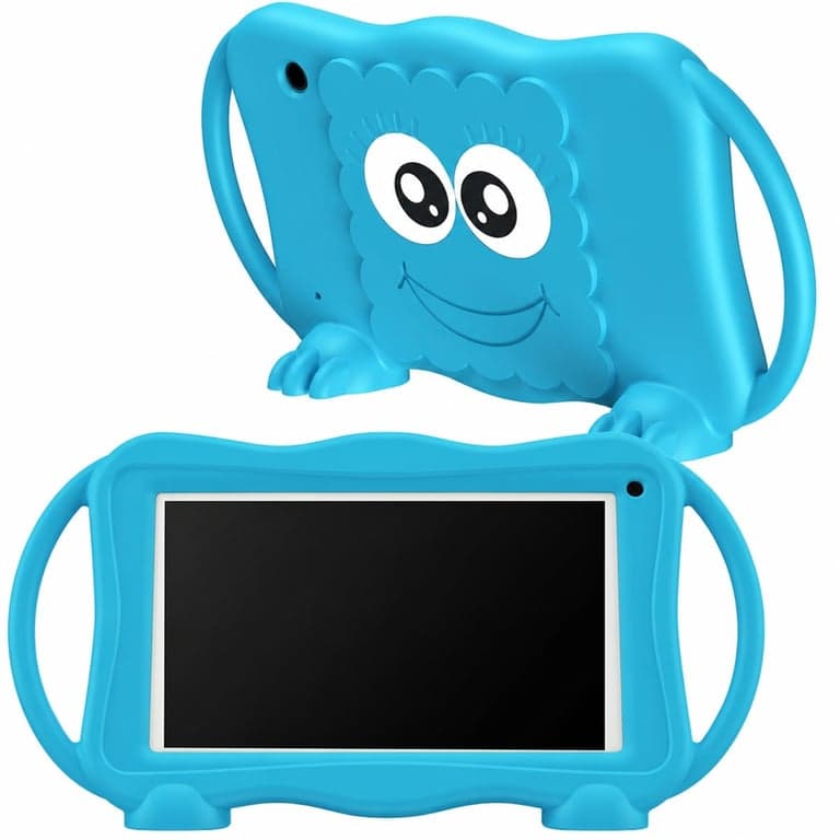 TUNUYEXST 7 colos gyerek tablet 3-12 éveseknek, 32 GB, Android, WiFi, kék — hibás, nem kapcsol be, töltésre sem (állapot: lásd a 2. képet)