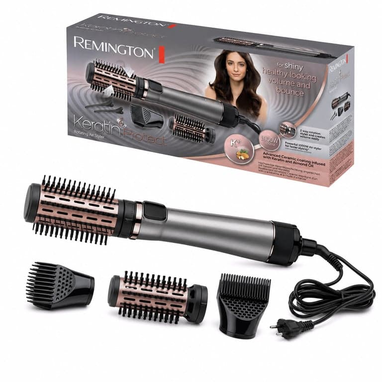 Remington AS8811 Keratin Protect forgó forrólevegős hajkefe 1000 W 3 fejjel - szürke — 2 csipesz hiányzik (állapot: lásd a 2. képet)