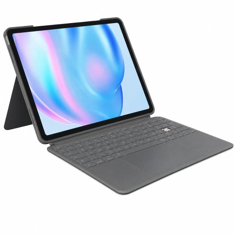 Logitech Combo Touch billentyűzetes tok iPad Air 13" (M2/M3/M4) készülékhez — 1 db billenytú ki van esve (állapot: lásd a 2. képet)