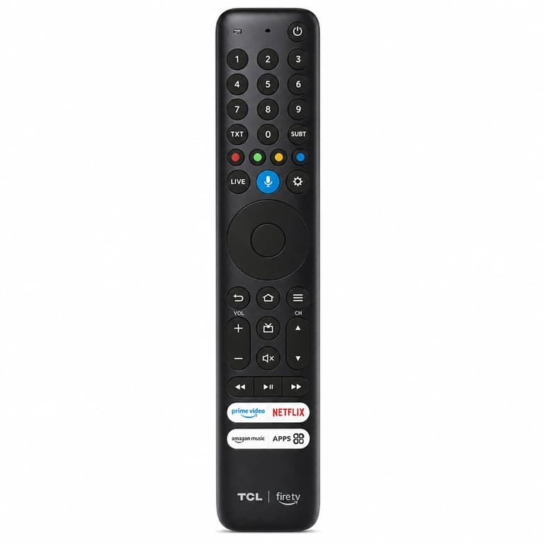 TCL 43PF650 Fire TV Távirányító - 43 colos 4K Smart LED TV-hez, Alexa hangvezérlés, Netflix, Prime Video gyorsgombok, fekete - alkatrész