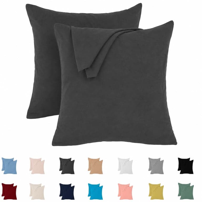 Livessa Jersey pamut párnahuzat 65x65 cm, 2 db, 100% pamut, cipzáras, lélegző anyag, Oeko-Tex — használt (állapot: lásd a 2. képet)