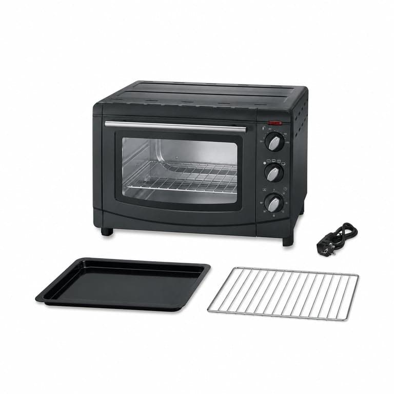 SEVERIN TO 2068 Mini Légkeveréses Sütő és Pirítós 20 L 1500 W Fekete Grillráccsal — Forgónyárs és Pizzakő nélkül (állapot: lásd a 2. képet)