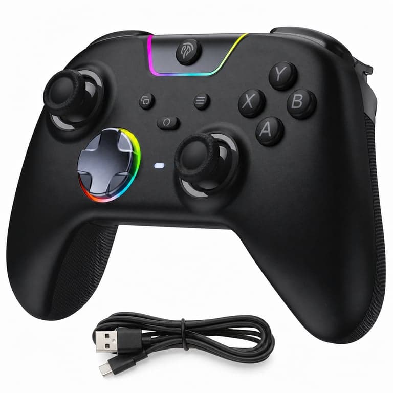 EasySMX X05 Pro Vezeték nélküli kontroller – Hall joystick — hibás, részben működik: RB és M2 gomb nem működik (állapot: lásd a 2. képet)