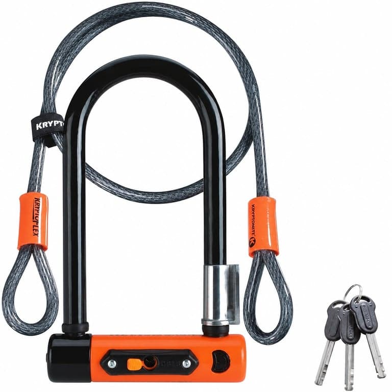 Kryptonite Evolution Mini-7 U-lakat 8,3x17,8 cm edzett acél kengyellel — A zártartó műanyag nem tartozék nélkül (állapot: lásd a 2. képet)