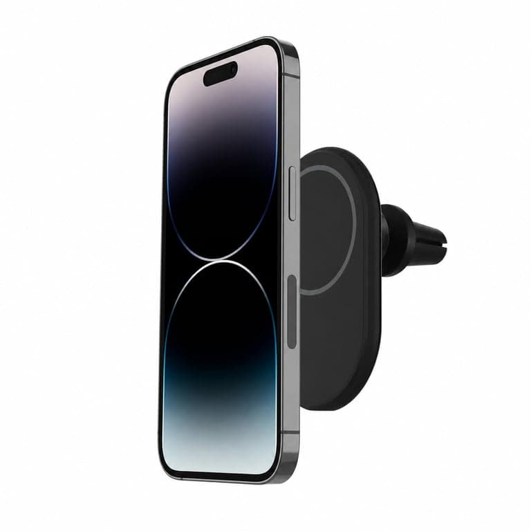 Belkin BoostCharge MagSafe-kompatibilis mágneses autós telefontartó és vezeték nélküli töltő szellőzőrácsra – iPhone 12-17 sorozathoz –