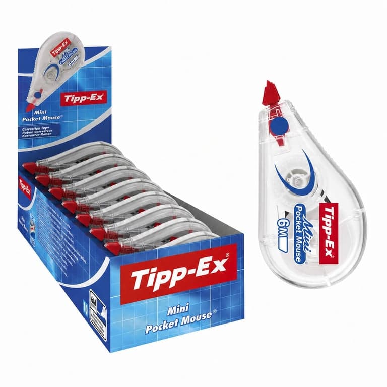 Tipp-Ex Mini Pocket Mouse Hibajavító Roller 6 m x 5 mm, 7 db-os csomag (hiányos készlet) irodai és iskolai használatra