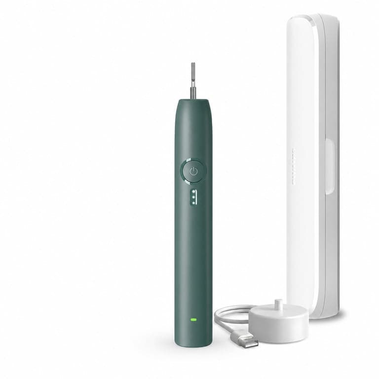 Philips Sonicare Series 3100 HX4033/26 elektromos fogkefe sötétzöld, nyomásérzékelő — kefefej hiányzik (állapot: lásd a 2. képet)