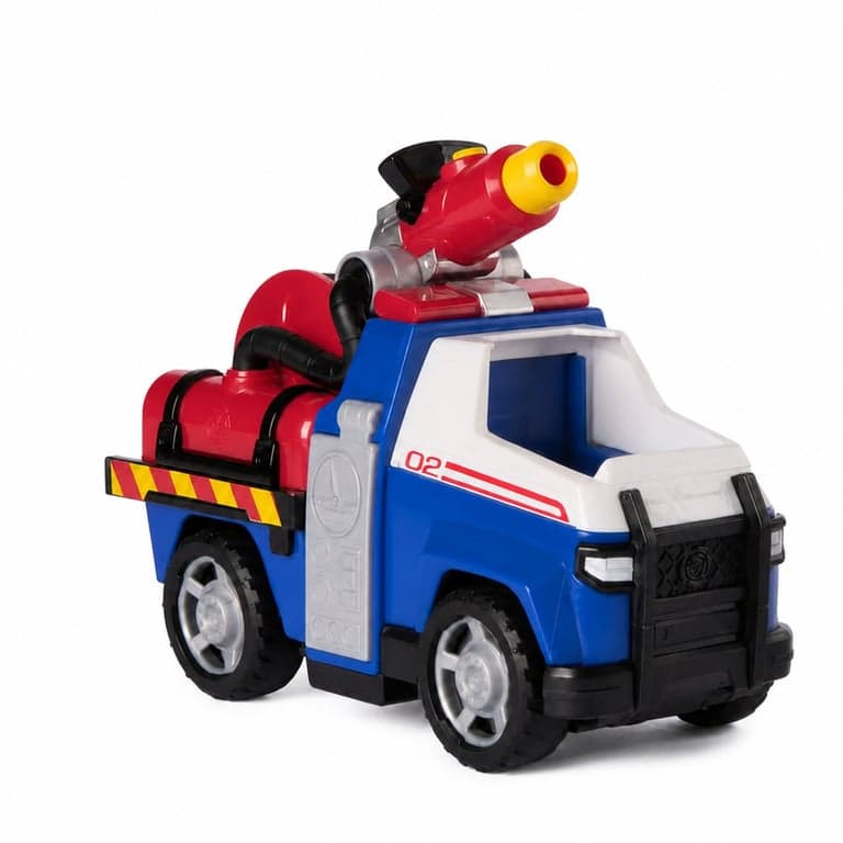 PAW Patrol Fire Rescue Chase tűzoltó mentőjármű Chase kutyafigurával és vízilövedékekkel gyerekeknek 3 éves kortól (hiányos szett: 1 db