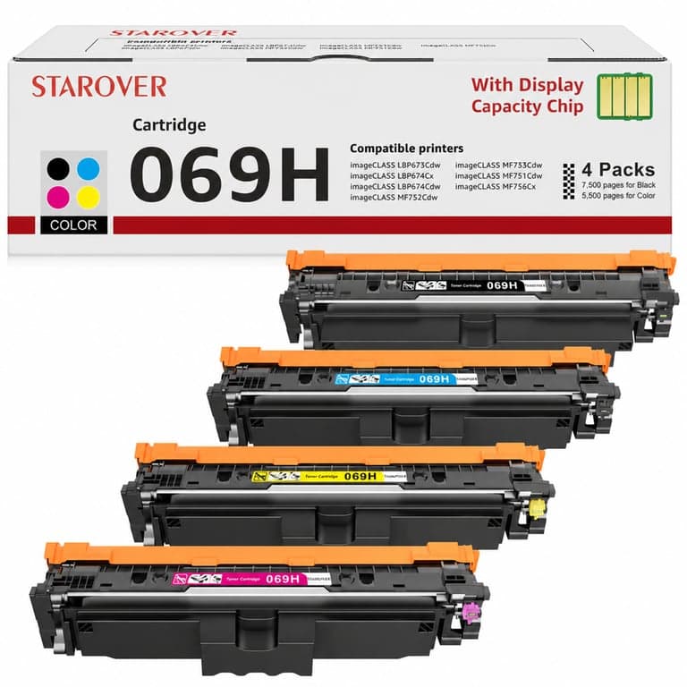 STAROVER 069H/069 kompatibilis ciánkék festékkazetta Canon i-SENSYS MF752Cdw és MF754Cdw nyomtatóhoz – hiányos csomagolás, újszerű