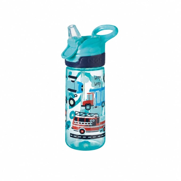 Nuby Super Quench gyerek ivópalack 540 ml, kék, szívószálas tetővel és hordozófogantyúval, BPA-mentes, 18+ hónap — 1 db-os szett