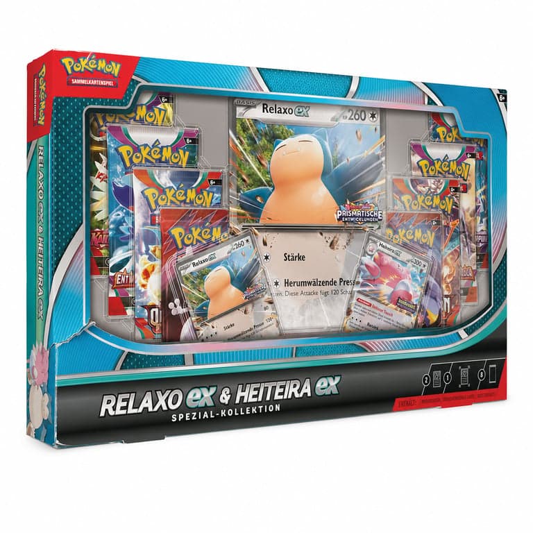Pokémon Kártyajáték Relaxo-ex és Heiteira-ex Speciális Kollekció - 2 — Doboz kicsit fel van szakadva (állapot: lásd a 2. képet)