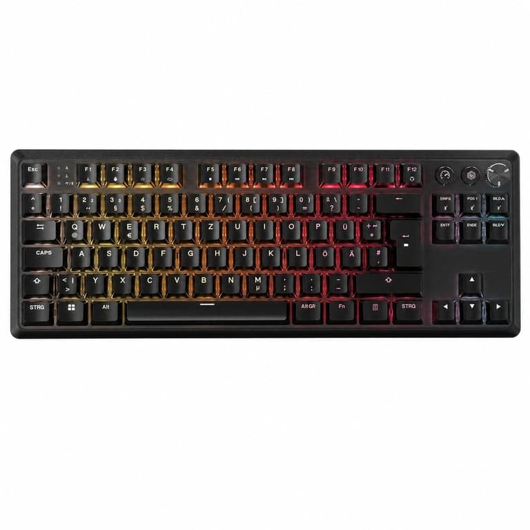 Corsair K70 CORE TKL Wireless RGB mechanikus gaming billentyűzet, fekete, vezeték nélküli, TKL — toltőkábel (állapot: lásd a 2. képet)