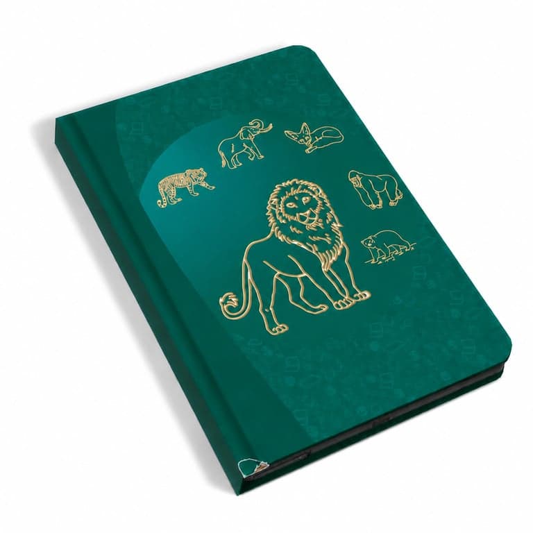 Kidywolf Kidydraw Mini Animals Around the World LCD rajztábla gyerekeknek, 8,2 colos — Sérülés a könyv sarkán (állapot: lásd a 2. képet)