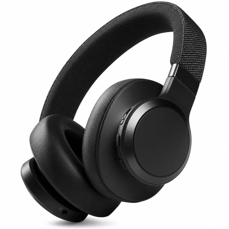JBL Live 660NC Bluetooth over-ear fejhallgató fekete, zajszűrős — hibás, alkatrésznek: A töltő port nem működik (állapot: lásd a 2. képet)