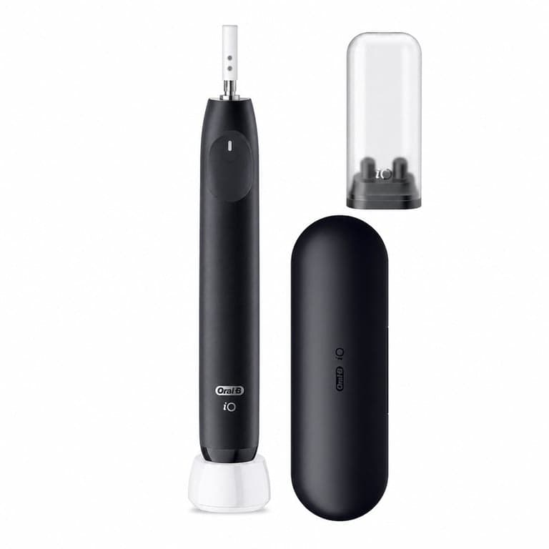 Oral-B iO Series 2 elektromos fogkefe fekete, 3 tisztítási mód, Braun dizájn – cserélhető fogkefefej nélkül (állapot: lásd a 2. képet)