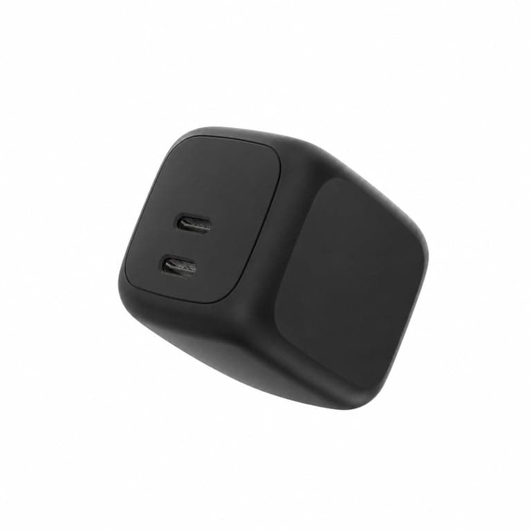 Belkin BoostCharge Pro Dual USB-C GaN fali töltő 67W, fekete, gyorstöltés MacBook, iPhone — Hiányzik a kábele (állapot: lásd a 2. képet)