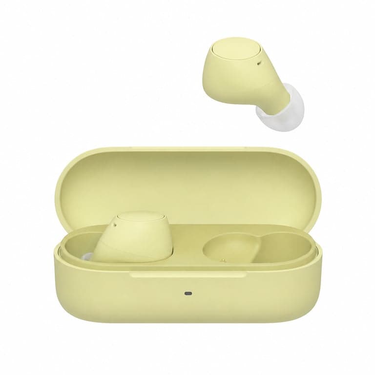 Sony WF-C510 True Wireless Bluetooth fülhallgató töltőtokkal, sárga, Multipoint, IPX4 — Az usb kábel hiányzik (állapot: lásd a 2. képet)