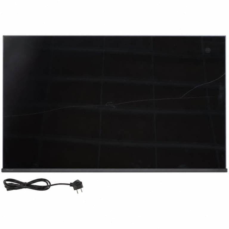 Hisense 43E78QTUK PRO 43" QLED 4K Smart TV 144Hz Hi-View AI Dolby — hibás, alkatrésznek: nincs kép, talp nélkül (állapot: lásd a 2. képet)