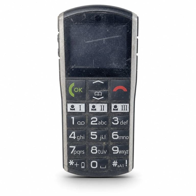 Emporia Simplicity fekete gombos mobiltelefon időseknek - erősen használt — Erősen használt karcos koszos (állapot: lásd a 2. képet)